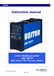 Miller Electric UNITOR UWI 150 Auto-Line Instruction manual