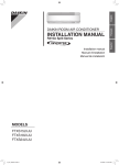 Daikin FTXS24LVJU Installation manual