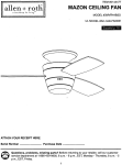 allen+ rotli MAZON CEILING FAN - tool