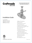 Craftmade BW321AG3 Installation guide