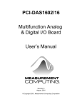 MC PCI-DAS1602 User`s manual