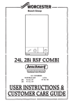 Worcester 24I RSF Operating instructions