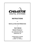 Christie 35/70 Operator`s manual