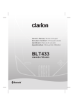 Clarion BLT433 Owner`s manual