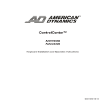American Dynamics ADCC0300 Specifications