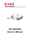 Eiki EIP-XSP2500 Owner`s manual