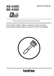 Brother BE-438D Service manual