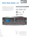 Better Music Builder DX-288 G3 Owner`s manual