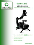 Camtrol  Video Camera Stabilizing Quadpod User`s manual