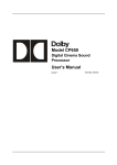 Dolby Laboratories CP650 User`s manual