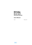 Dolby Laboratories SDU4 User`s manual