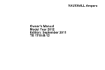 Vauxhall Ampera Owner`s manual