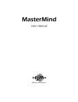 RJM MasterMind User`s manual