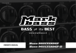 MarkBass Bass Multiamp Owner`s manual