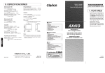 Clarion AX430 Owner`s manual