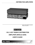 Altinex Distribution Amplifier DA1322AT User`s guide
