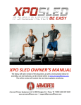 Armored Fitness Equipment XPO SLED Owner`s manual