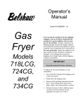 Belshaw Brothers 618L Operator`s manual