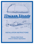 Prizer Hoods CHIMNEY STYLE HOODS Specifications