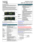 AMX MAX-CSE Installation guide