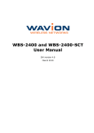 Wavion WBS-2400-SCT User manual