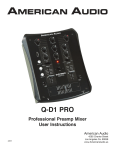 American Audio Q-D1 PRO Specifications