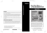 Roland VS-2400CD Owner`s manual