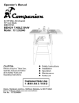 COMPANION 137.232040 Operator`s manual