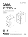 Amana GCCA115AX50 Technical information