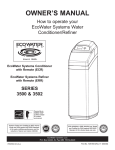 EcoWater ERR 3502R30 Owner`s manual