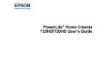 Epson PowerLite Home Cinema 725HD User`s guide