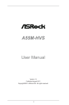 ASROCK A55M-HVS User manual