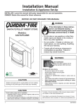 Quadra-Fire Santa Fe Pellet Insert SANTAFEI-B Installation manual