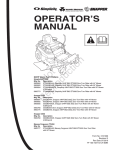 Simplicity 24HP Operator`s manual
