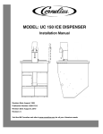 Cornelius UC 150 Installation manual