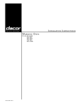 Dacor EWO Specifications