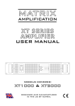 Matrix Amplification XT1000 User manual