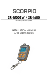 Scorpio SR-i600 Installation manual