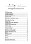 Optimizing software in C++