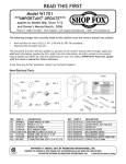 Woodstock SHOP FOX W2006 Owner`s manual