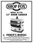 Woodstock SHOP FOX W1740 Owner`s manual