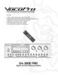 VocoPro DA-3800 PRO Operating instructions