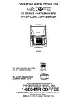 Mr. Coffee CS10 Operating instructions