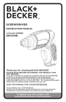 Black & Decker BDCS40BI Instruction manual