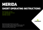 Merida Bike Operating instructions