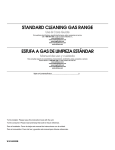 Amana STANDARD CLEANING GAS RANGE Use & care guide
