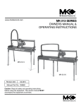 MK Diamond Products MK-212 Series Operating instructions