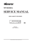 Memorex MVR2040-A Service manual