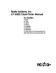 Radio Systems CT-2002 Operating instructions