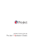 Pro-Ject 1 Xpression Carbon Classic Specifications